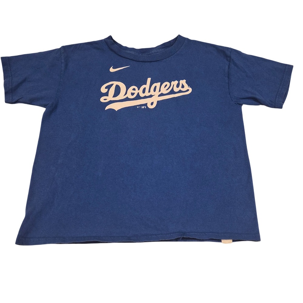 Nike Los Angeles Dodgers Mookie Betts 50 Blue Graphic T-Shirt Kids Large 7